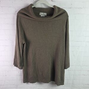 Stylish Cowl Neck Sweater in Brown